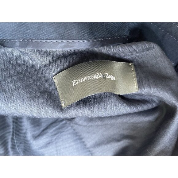 Ermenegildo Zegna Dress Pants Men's Lyocell Cotton Blend Navy Blue 38x30 - Picture 4 of 8